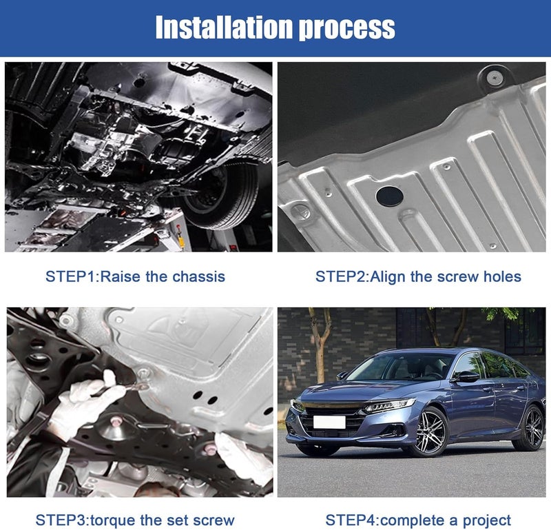 TomGoo Engine Splash Guard Shield Under Car Shield Cover Compatible with Honda Accord 2018 2019 2020 2021 2022，74116-TVA-A00 74116TVAA00 Engine Splash Guard，Aluminum Engine Case Guard - Image 5